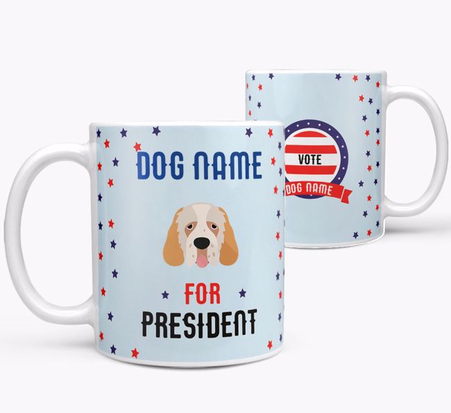 Personalized Vote {dogsName} for President Mug